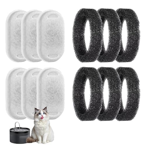 <think>

</think>

Lot de 12 filtres de rechange pour fontaine à eau pour chat, 6 filtres à charbon actif + 6 filtres en