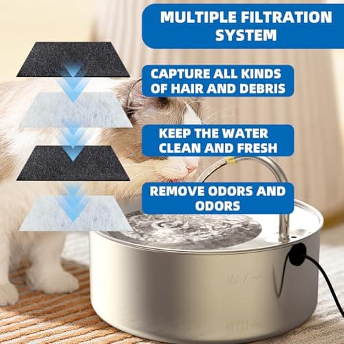 <think>

</think>

Lot de 12 filtres de rechange pour fontaine à eau pour chat, 6 filtres à charbon actif + 6 filtres en