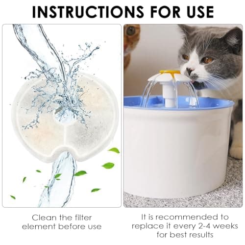Filtres de remplissage pour fontaine à eau chat 2L-|5L avec charbon actif
