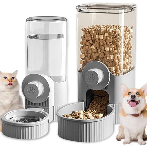 Distributeur automatique de nourriture pour chat - 520 ml - 1,2 l - Pour nourriture humide/sèche - Distributeur d'eau pa