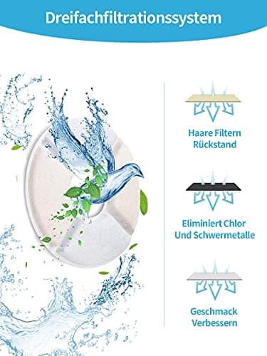 BONBELONG Filtration Pour Fontaine à Eau pour Chat - Filigrane et Actif Charbon Pour Animal de Compagnie - Lot de 8 Filt