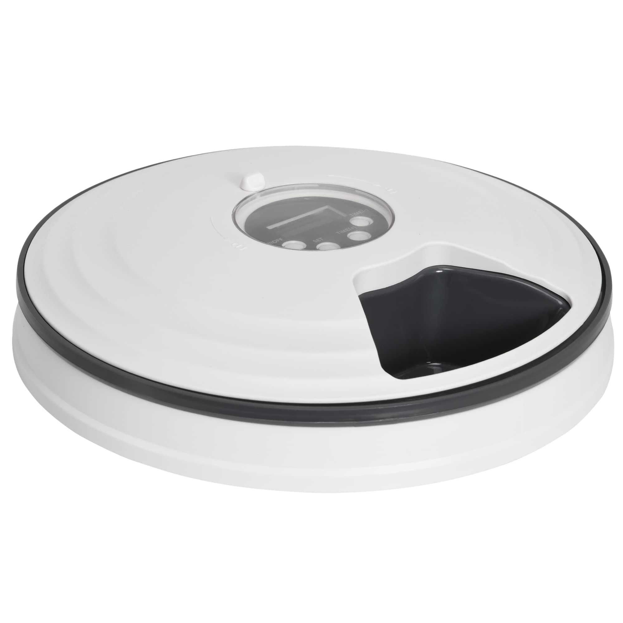 PawHut Distributeur de Nourriture Intelligente pour Chien et Chat | Automatique avec 6 Compartiments et Minuterie | Blan