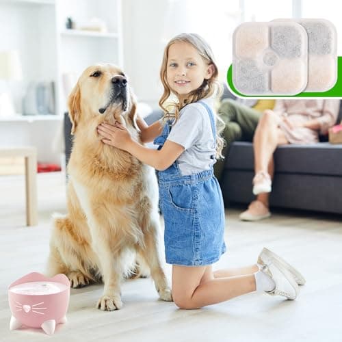 Foydream Filtrage 4x pour Fontaine Chat / Chien, Filtre Eau avec Charbon Actif et Résine, 20 pcs Remplacement Purificate
