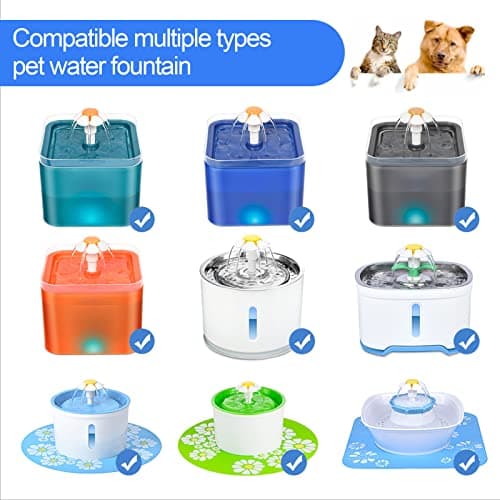 Berein Pompe de rechange pour chat | Pompe silencieuse en acier inoxydable avec LED et USB | Idéal pour chat | Fontaine