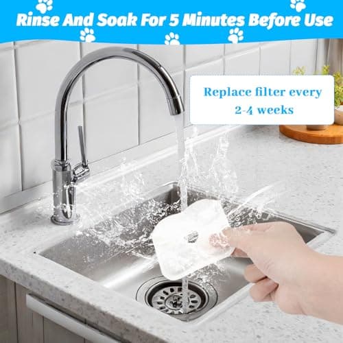 Filtre Fontaine Eau Chat 16 pcs avec Résine Et Charbon Actif
