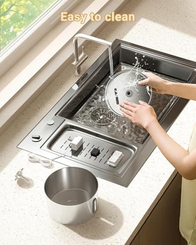 BalimoPet Fontaine à Eau INOX 2,2L pour Chat | Super Silencieuse | Quadruple Filtration | Facile à Mettre En Place | Écl