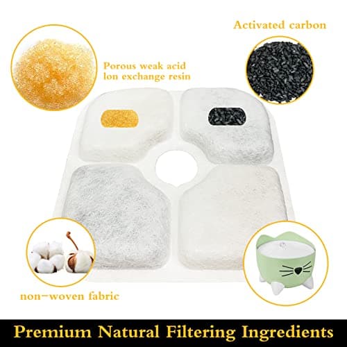 Filtres de rechange en résine activée pour fontaine à eau - 3 couches - système dfiltration - pour fontaine à eau et cha