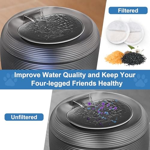Filter Fontaine Eau Chat, 2 Lot Filtre Fontaine Chat, Centrales Éponge Insonorisantes Feelneedy F-016, Pompe Fontaine Ea