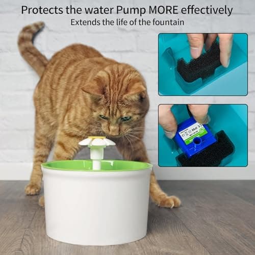 Filtres en Mousse 8 Pièces Fontaine Eau pour Chat, Qualité Élevée et Durabilité, Confort et Hygiène pour Animaux, Économ