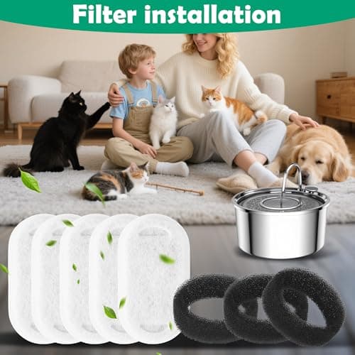 <think>
Okay, let's tackle this query. The user wants to modify the product title for a cat water fountain filter. The o