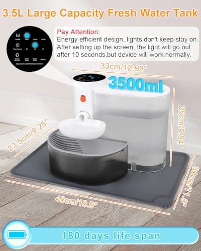 Fontaine à eau intelligente GOYJOY sans filtre - eau toujours fraîche et séparation des eaux usées