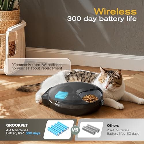 Distributeurs croquettes chat programmables et réfrigérants - 4 repas
