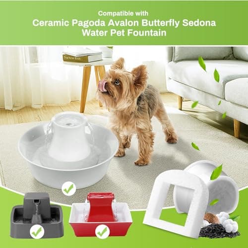 Filtre Fontaine Eau Chat Carbone de Rechange 7,5L 3,7L 1,8L Céramique Avalon Pagoda