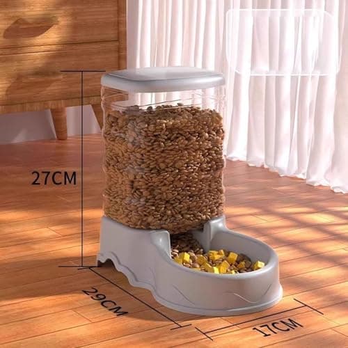 Fontaine à Eau et Distributeur de Croquettes Automatique sans Branchement pour Chats et Chiens, Solution pour Absences C