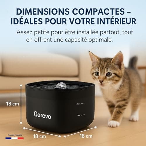 Fontaine à Eau pour Chat Super Silencieuse | Lot de 6 Filtres avec Filtration Avancée |5L | Eau Fraîche et Propre pour C