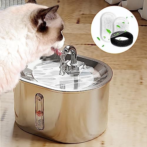 Filtre à charbon MXTIMWAN PLWF003 pour fontaine à eau de chat, avec étage de filtration charcoal 8 pièces et éponge en m