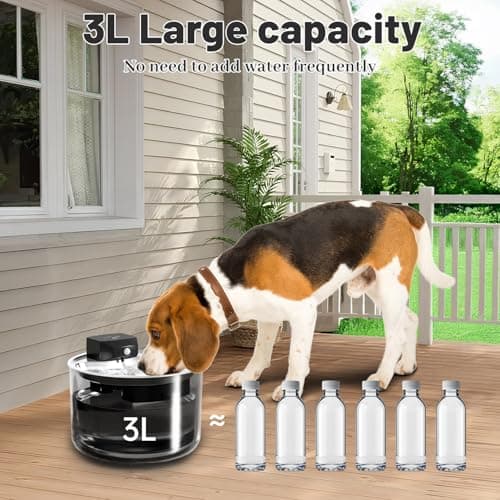 Fontaine à Eau pour Chat sans Fil - Abreuvoir Automatique avec Détecteur de Mouvement - 3L - Batterie 3000mAh - 7 Filtre