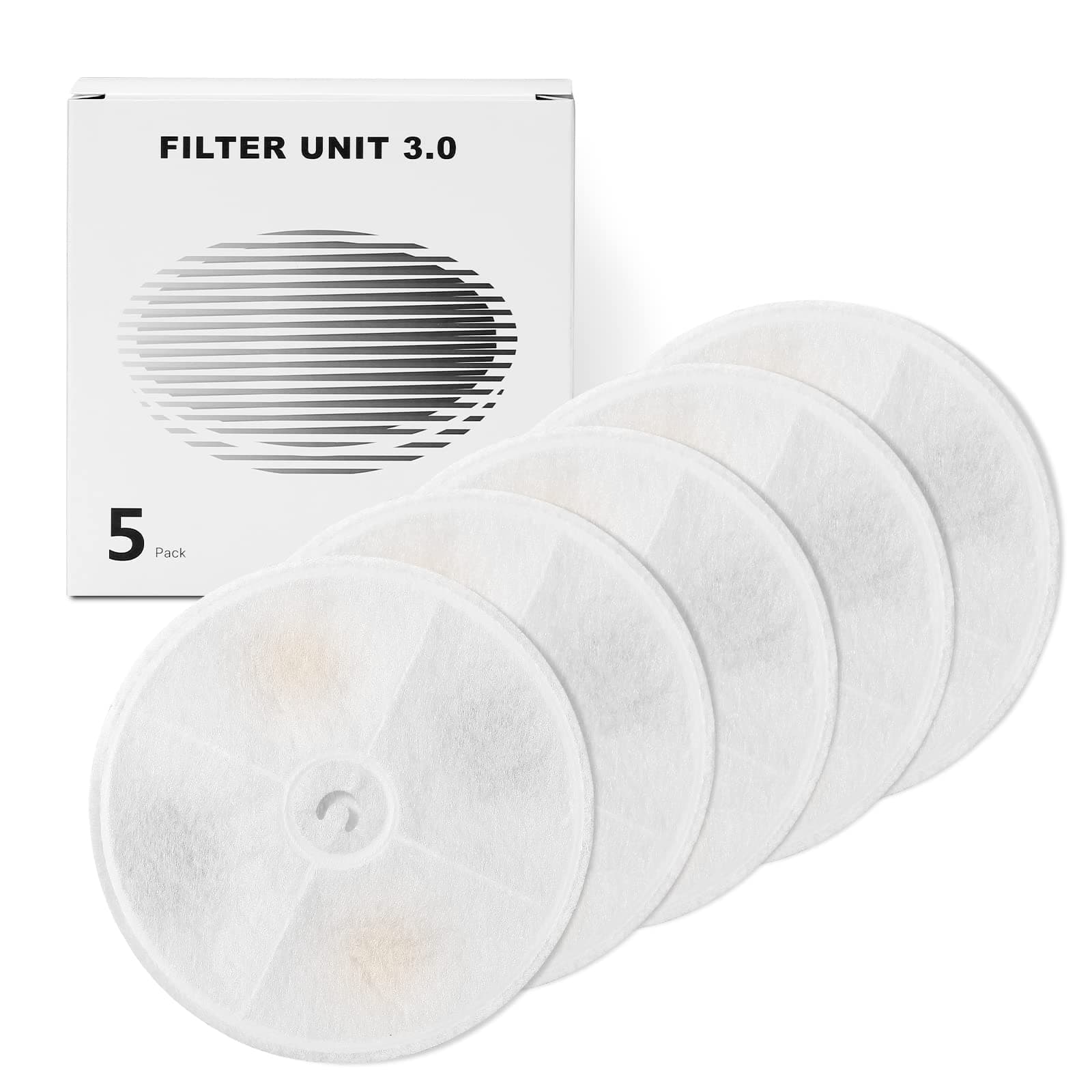 Filtres VinDox Fontaine pour Chiens - Lot de 5 - Compatible 1,85L - Résine & Charbon Actif