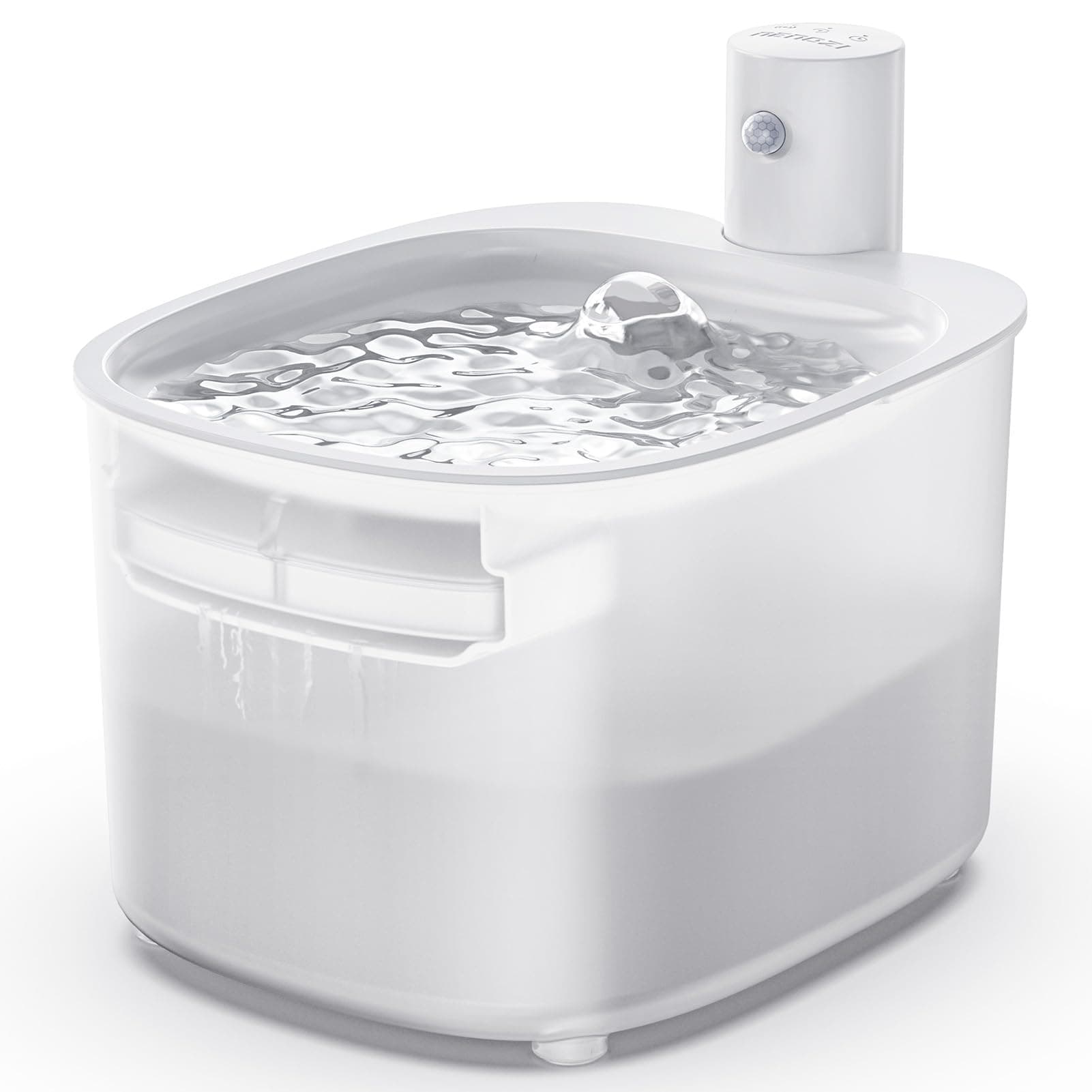 Fontaine à Eau Automatique pour Chat sans Fil - 2,6L avec Capteur de Mouvement et Batterie Réchargeable 3000mAh