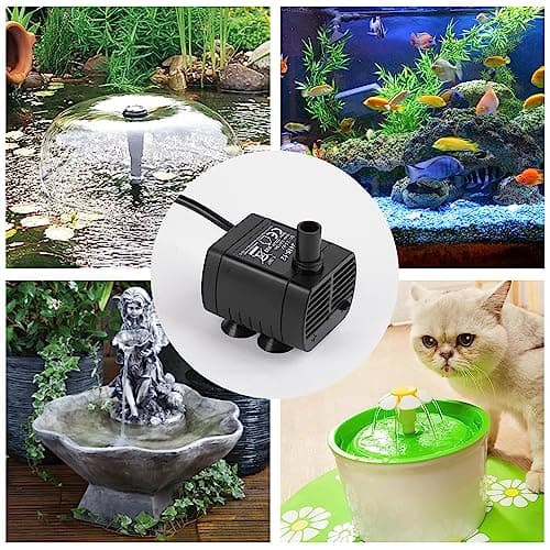 Pompe Eau Flintronic Aquarium Ajustable 200L/H 3W Ultra-Silencieux Pompe Catit Étang Fish Tank Fontaine Réservoir Poisso