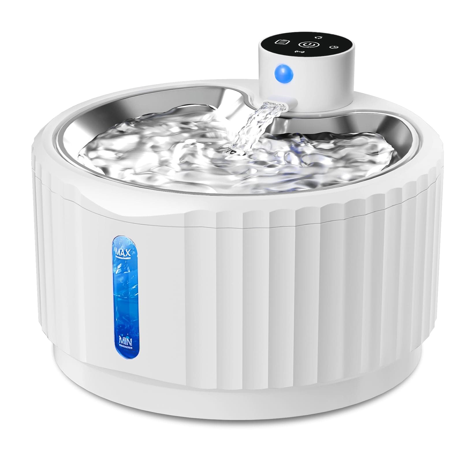 Fontaine a Eau sans Fil 2,8 L Silencieuseavec Détection de Mouvement Batterie Rechargeable 4000mAh Distributeur Eau Chat