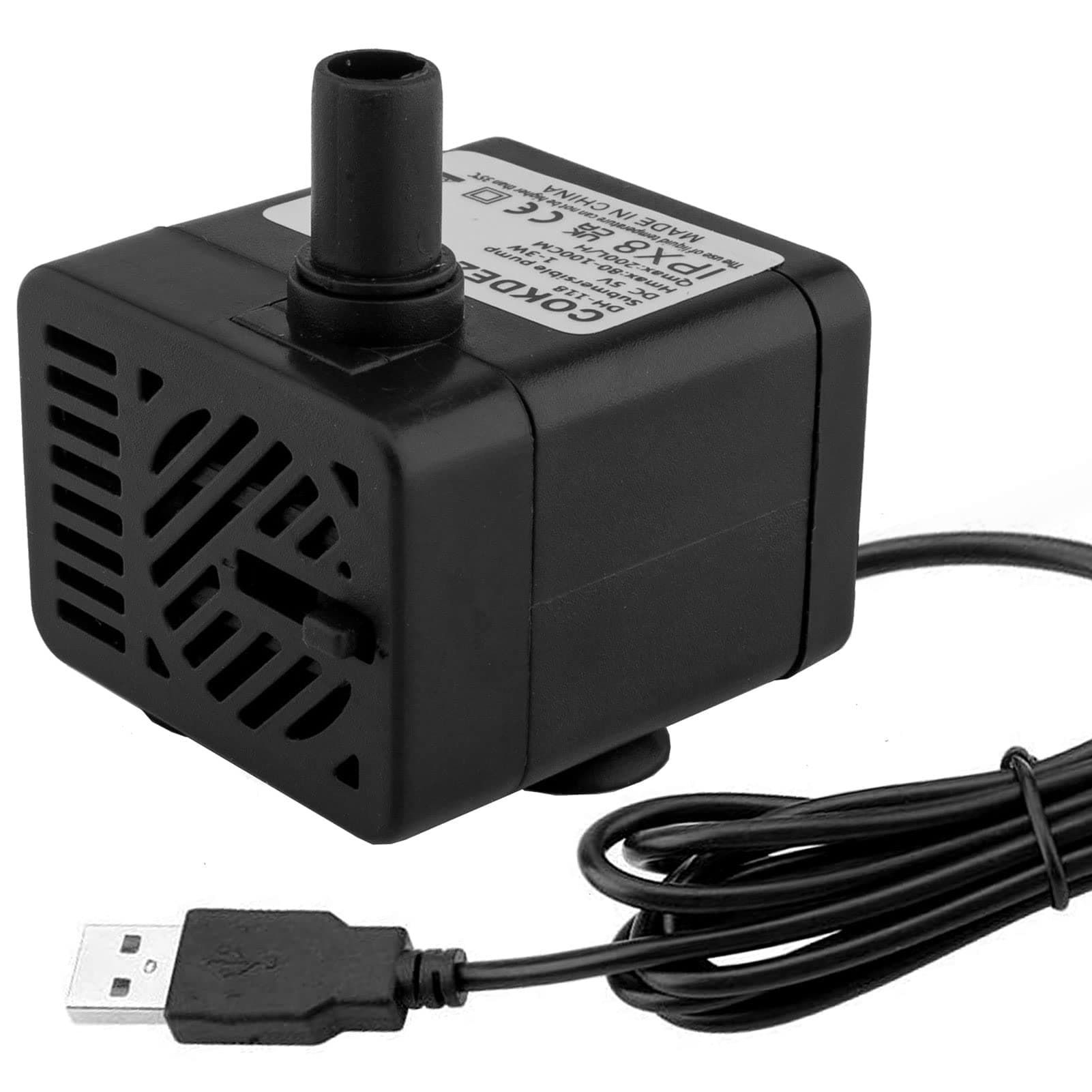 Mini pompe à eau submersible USB, petite et ultra silencieuse pour animals de compagnie et aquariums, intérieur ou extér