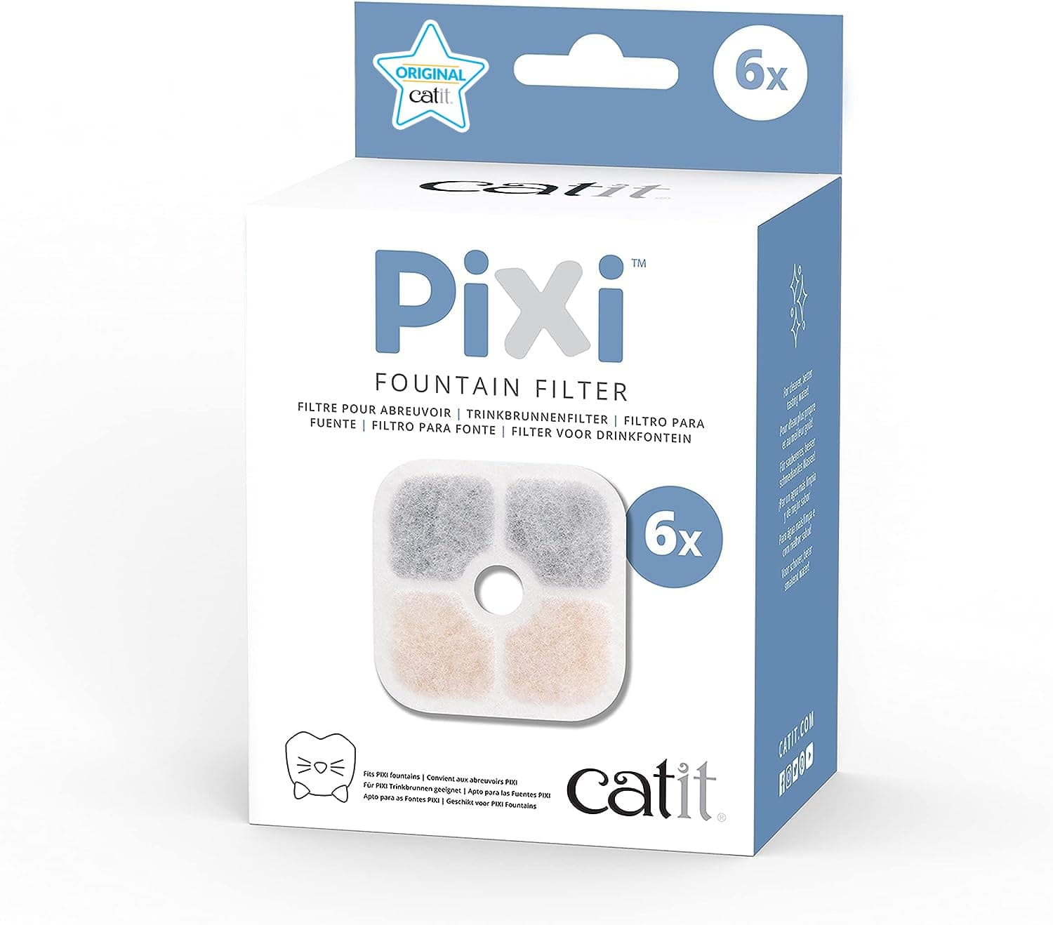Cat it Pixi | Eau ajoutée pour chats | Blanc | Pour chats | Boisson apaisante | 6 unités | Lot de 6
