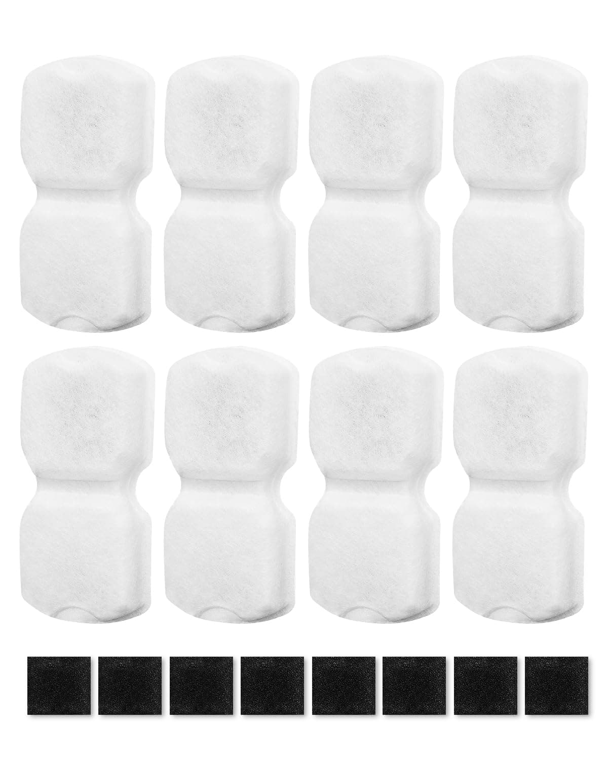 Filtres Haliya GIOTOHUN pour fontaine à chat - Lot de 8 + 8 - 2,2 l