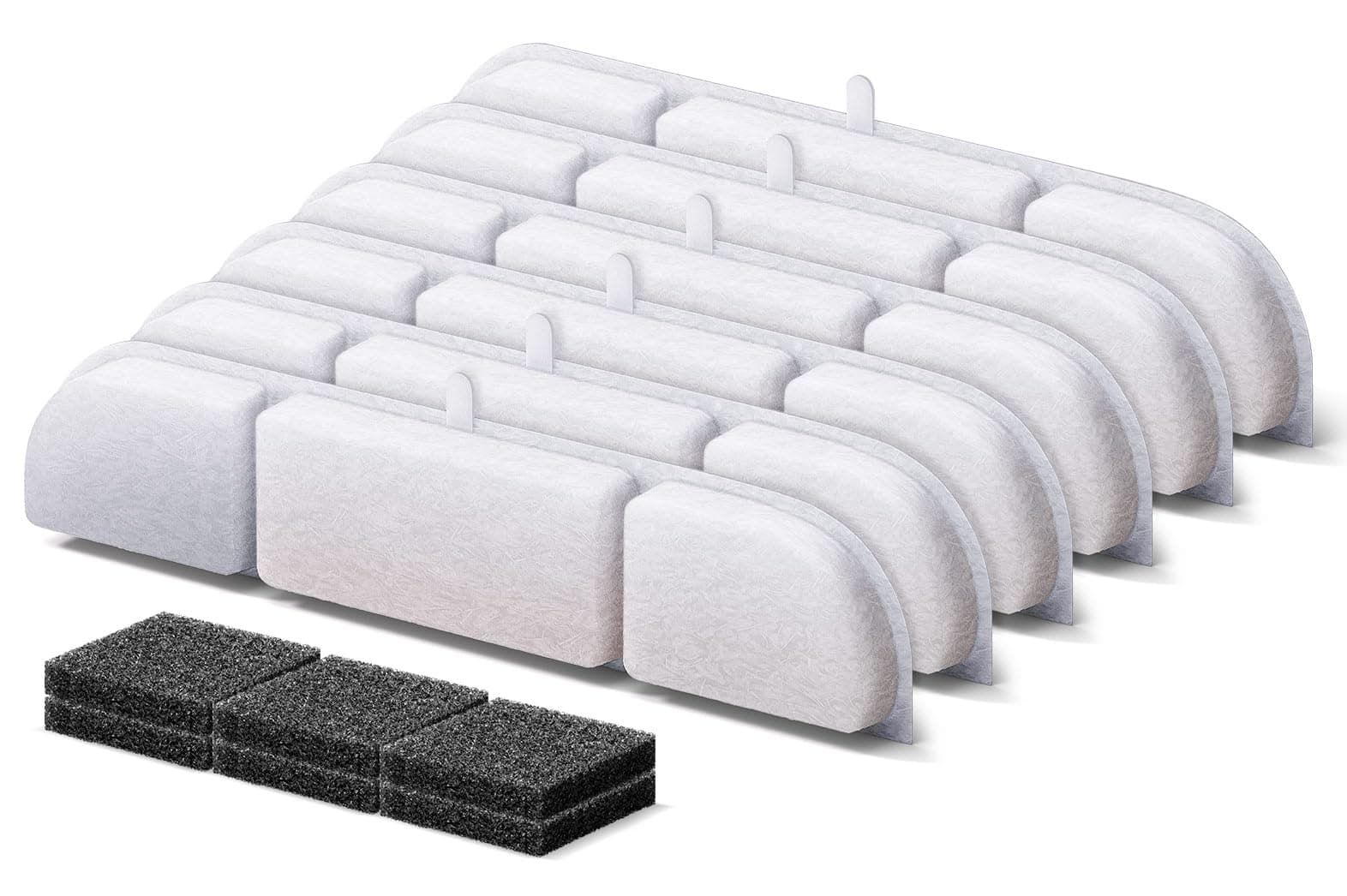 Filtres DownyPaws DPWFP6 Fontaine Eau Chat 6 Pièces Charbon Actif Convient pour DPWFP6 : Filtration Avancée, Durabilité,