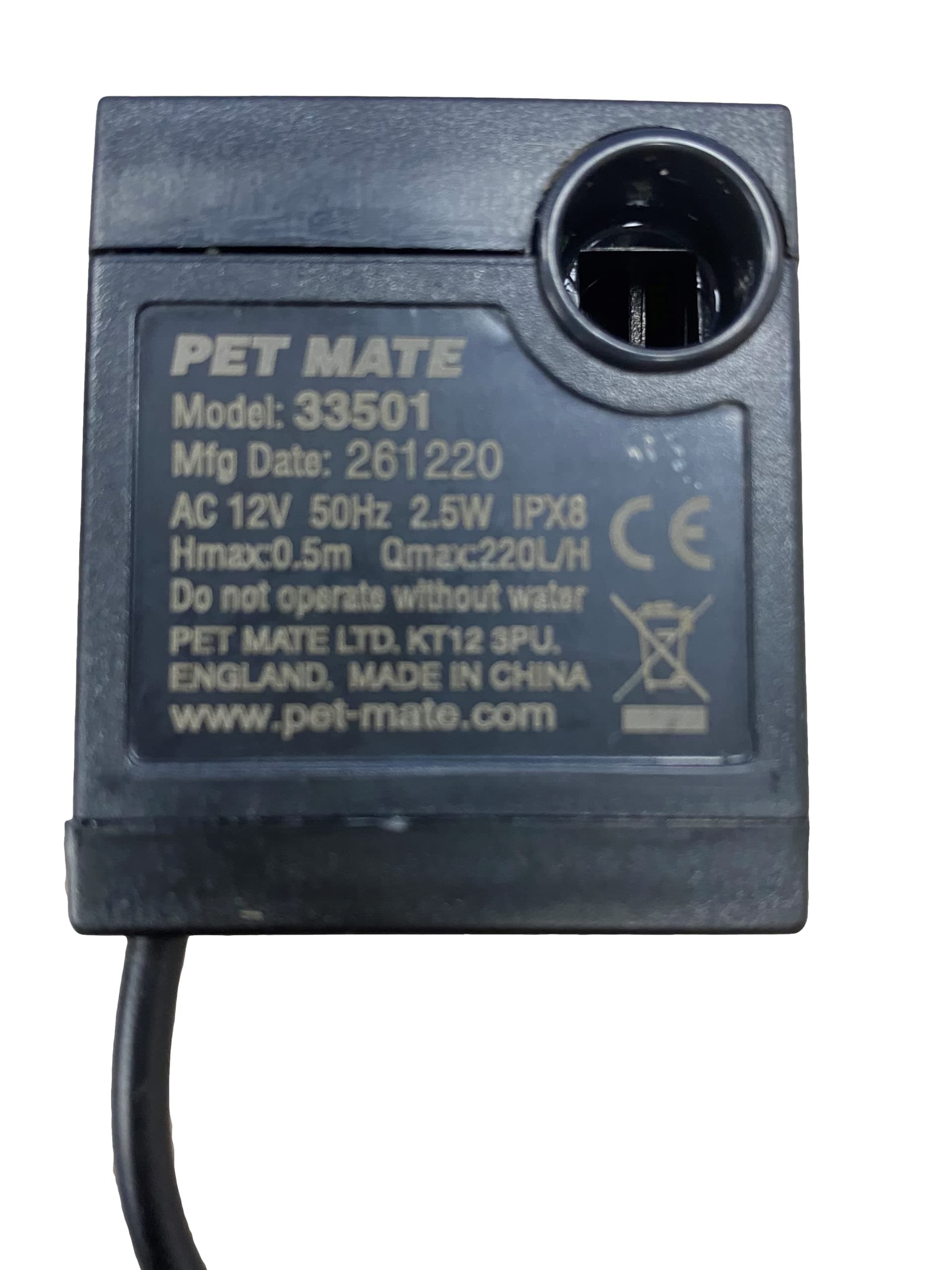 Pompe de rechange Pet Mate pour fontaines à eau Cat Mate et Dog Mate - Compatible - Taille 354 - Fraîcheur assurée