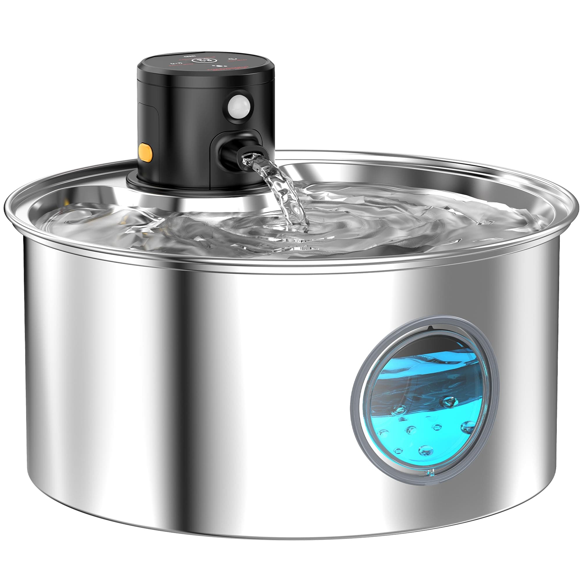 Fontaine à eau automatique chat inoxydable.detecteur mouvement 3,2L silencieuse