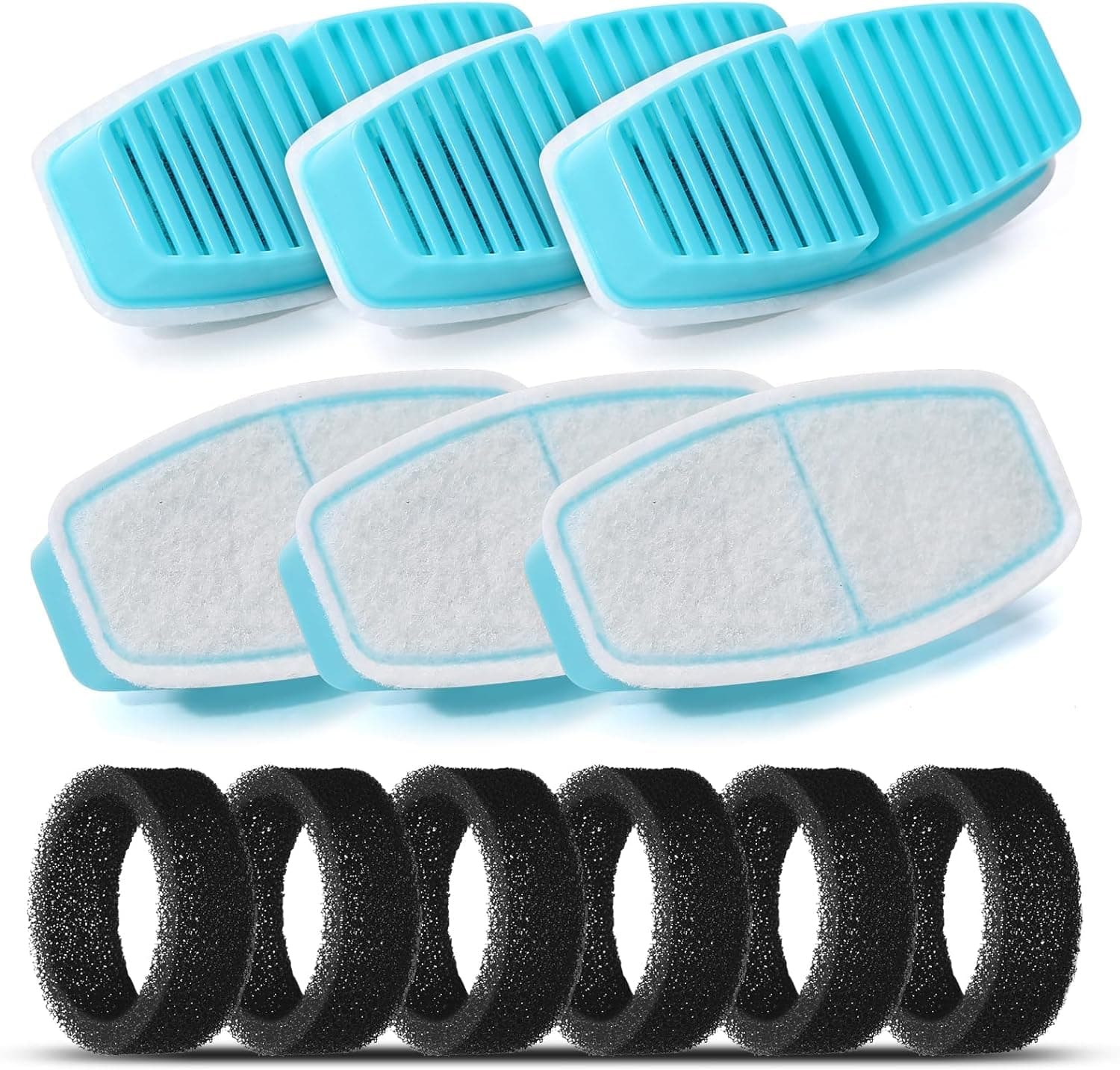 BEMOONY Fontaine à Eau pour Chat(H7) - Filtration Multi-Filtration Carbone + Éponges, Adoucissement de l'Eau, Filtration