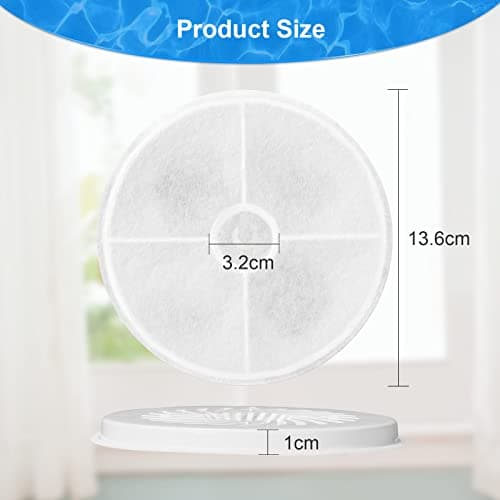 Filtres VinDox Fontaine pour Chiens - Lot de 5 - Compatible 1,85L - Résine & Charbon Actif